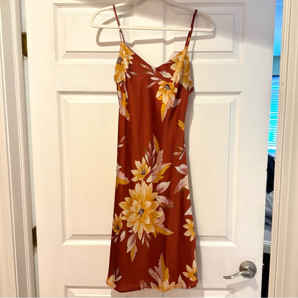 Floral Satin Dress